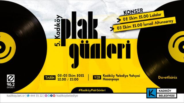 Kadıköy Plak Günleri, 2 Ekim Cumartesi Kadıköy Belediyesi bahçesinde başlıyor.